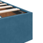 Estructura de cama con colchón 2 pcs Azul Terciopelo