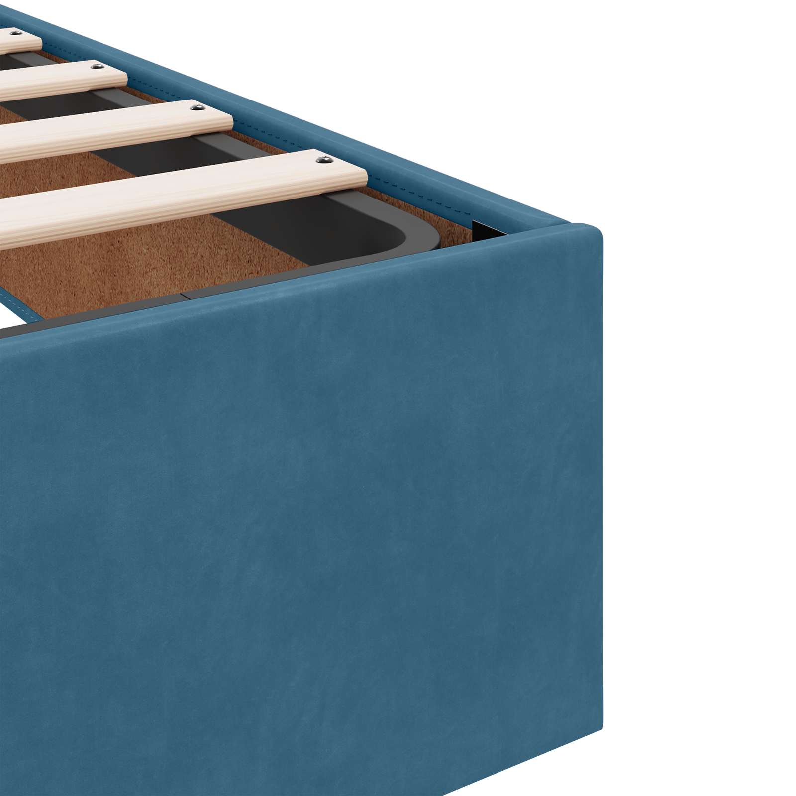Estructura de cama con colchón 2 pcs Azul Terciopelo