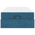Estructura de cama con colchón 2 pcs Azul Terciopelo