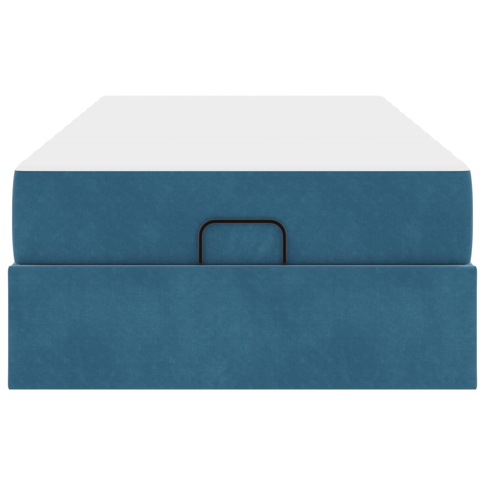 Estructura de cama con colchón 2 pcs Azul Terciopelo