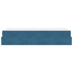 Estructura de cama con colchón 2 pcs Azul Terciopelo