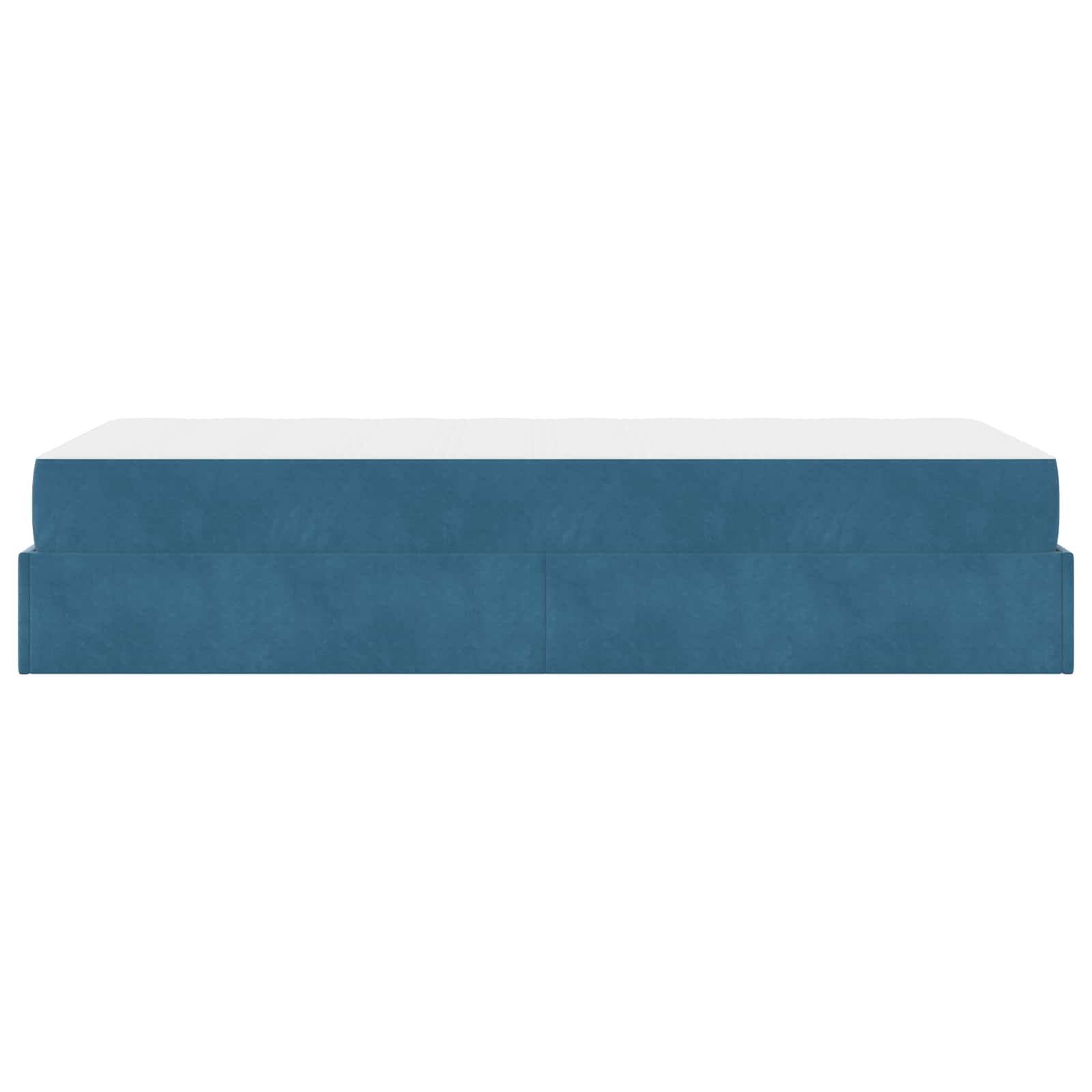 Estructura de cama con colchón 2 pcs Azul Terciopelo