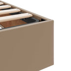 Cama con almacenamiento y colchón 2 pcs Capuchino Cuero