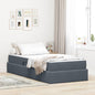 Cama con almacenamiento y colchón Azul 120 x 190 cm Terciopelo