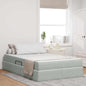 Cama con almacenamiento y colchón Azul 120 x 190 cm Terciopelo