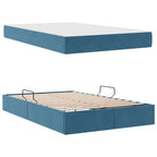 Cama con almacenamiento y colchón Azul 120 x 190 cm Terciopelo