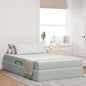 Cama con almacenamiento y colchón Azul 120 x 190 cm Terciopelo