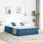 Cama con almacenamiento y colchón Azul 120 x 190 cm Terciopelo
