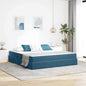 Cama con almacenamiento y colchón Azul 120 x 190 cm Terciopelo