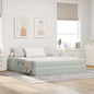 Cama con almacenamiento y colchón Azul 120 x 190 cm Terciopelo
