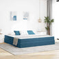 Cama con almacenamiento y colchón Azul 120 x 190 cm Terciopelo