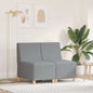 2-piece Modular Sofa Armless Unit Cream 55 x 74 x 82 cm