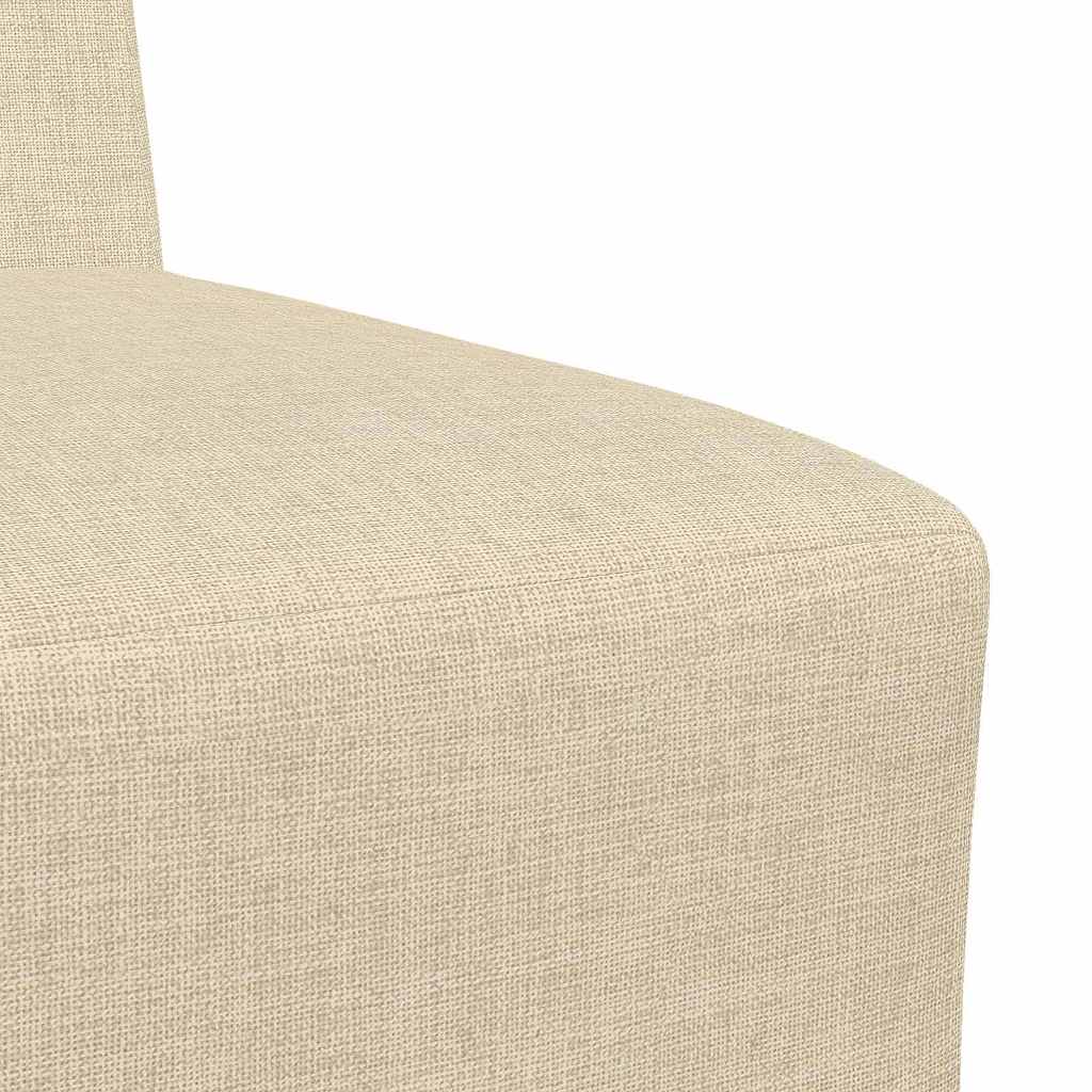 Unidad de Sofá Modular sin Brazos 2 pcs Crema 55 x 74 x 82 cm
