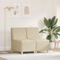 2-piece Modular Sofa Armless Unit Cream 55 x 74 x 82 cm