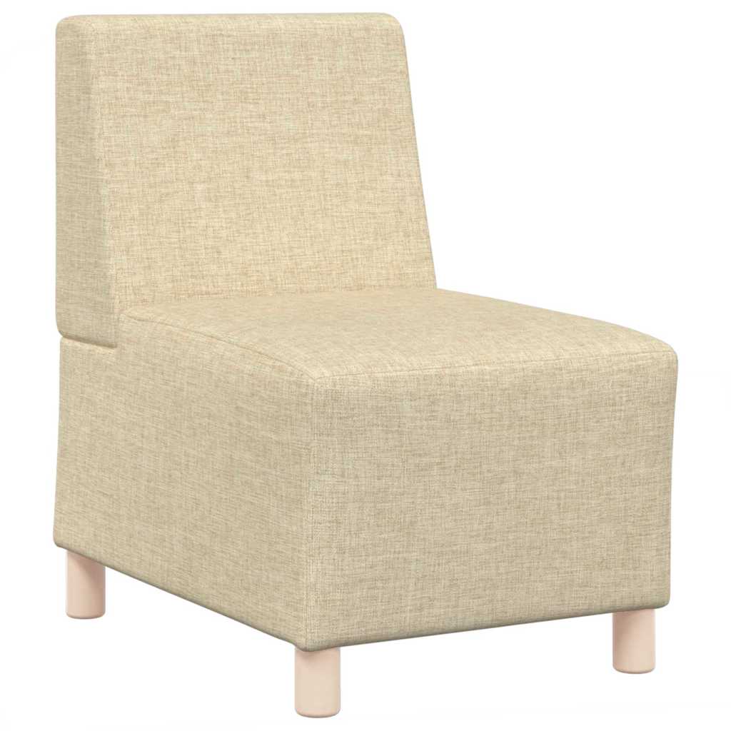 Unidad de Sofá Modular sin Brazos 2 pcs Crema 55 x 74 x 82 cm