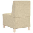 Unidad de Sofá Modular sin Brazos 2 pcs Crema 55 x 74 x 82 cm