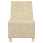 Unidad de Sofá Modular sin Brazos 2 pcs Crema 55 x 74 x 82 cm