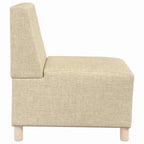 Unidad de Sofá Modular sin Brazos 2 pcs Crema 55 x 74 x 82 cm