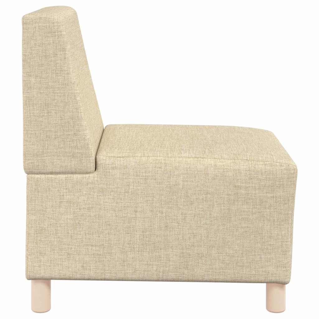 Unidad de Sofá Modular sin Brazos 2 pcs Crema 55 x 74 x 82 cm