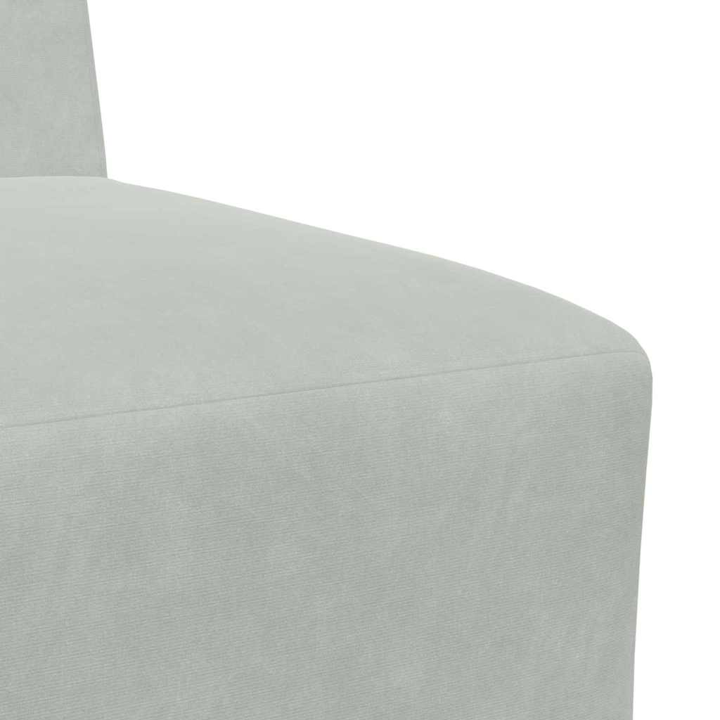 Unidad de Sofá Modular sin Brazos 2 pcs Gris Claro