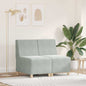 Armless Modular Sofa Unit 2 pcs Light Gray