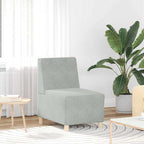 Unidad de Sofá Modular sin Brazos 2 pcs Gris Claro