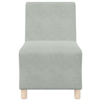 Unidad de Sofá Modular sin Brazos 2 pcs Gris Claro