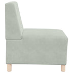 Unidad de Sofá Modular sin Brazos 2 pcs Gris Claro