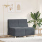 Armless Modular Sofa Unit 2 pcs Light Gray