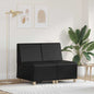 2-Piece Armless Modular Sofa Unit Black 55 x 74 x 82 cm