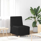 Unidad de Sofá Modular sin Brazos 2 pcs Negro 55 x 74 x 82 cm