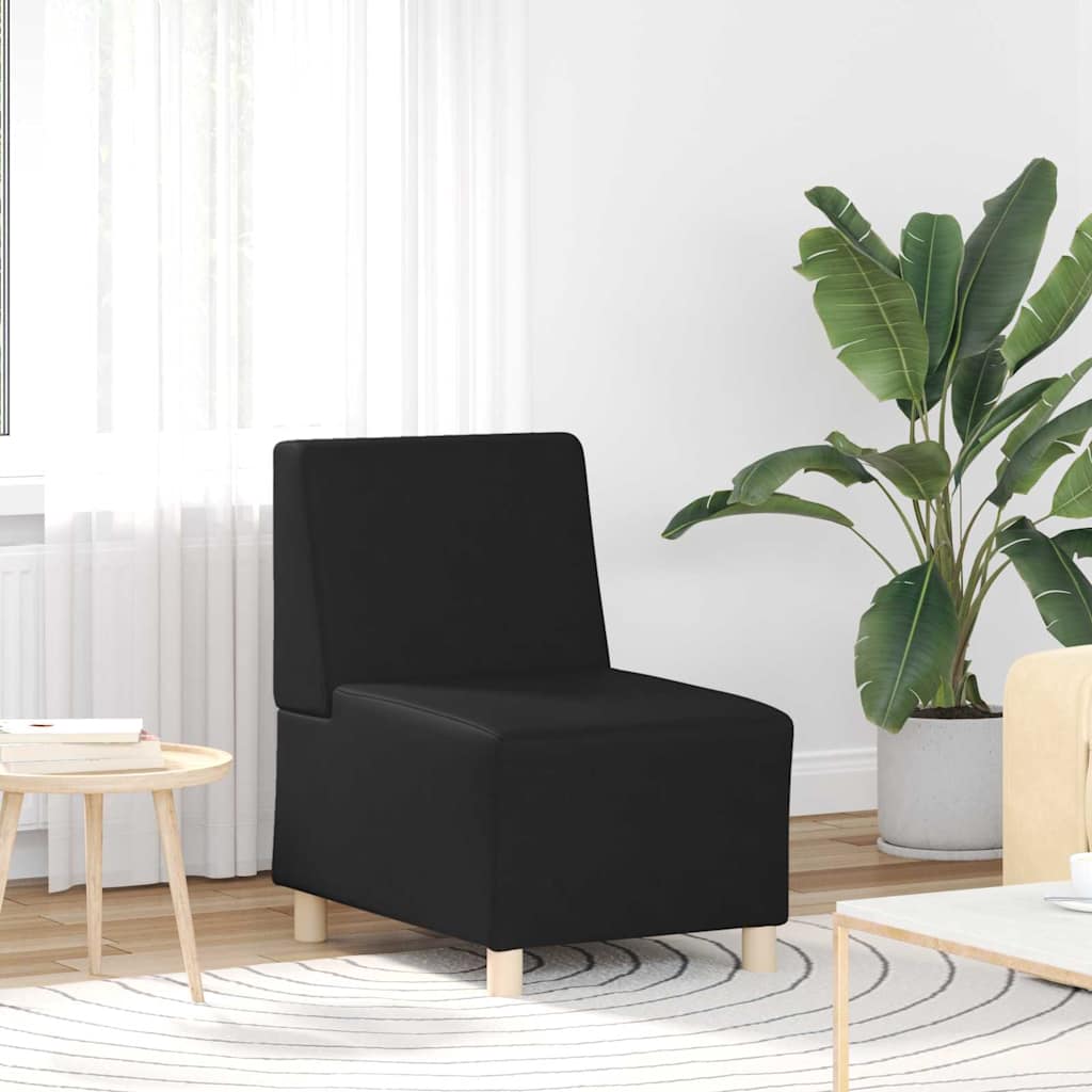 Unidad de Sofá Modular sin Brazos 2 pcs Negro 55 x 74 x 82 cm
