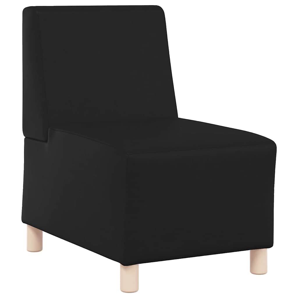 Unidad de Sofá Modular sin Brazos 2 pcs Negro 55 x 74 x 82 cm