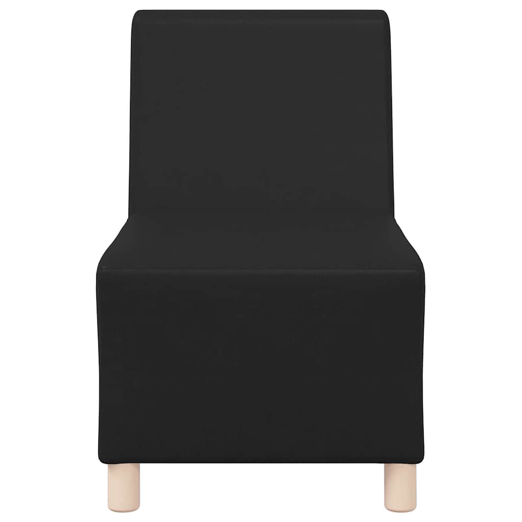 Unidad de Sofá Modular sin Brazos 2 pcs Negro 55 x 74 x 82 cm