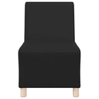Unidad de Sofá Modular sin Brazos 2 pcs Negro 55 x 74 x 82 cm