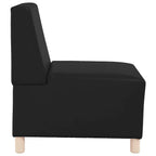 Unidad de Sofá Modular sin Brazos 2 pcs Negro 55 x 74 x 82 cm
