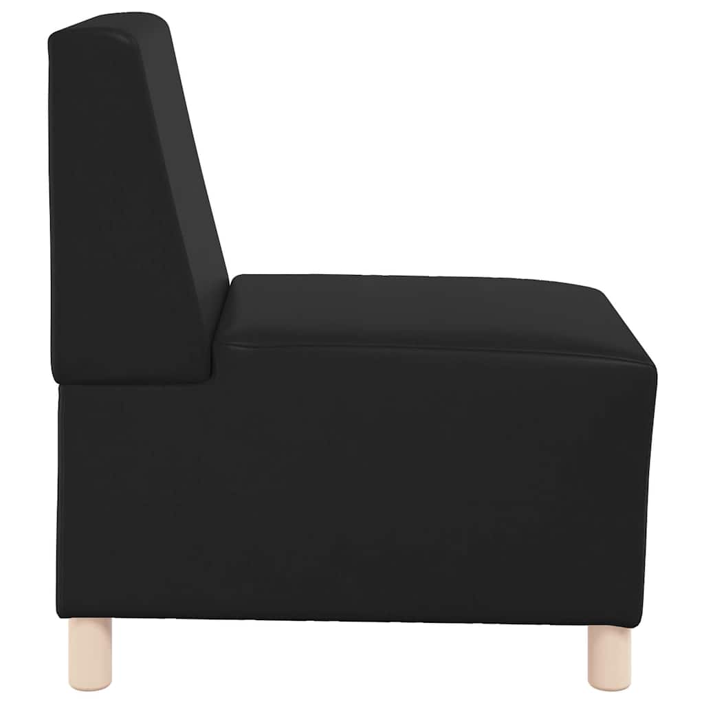 Unidad de Sofá Modular sin Brazos 2 pcs Negro 55 x 74 x 82 cm