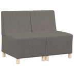 Unidad de Sofá Modular sin Brazos 2 pcs Gris Claro