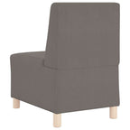 Unidad de Sofá Modular sin Brazos 2 pcs Gris Claro