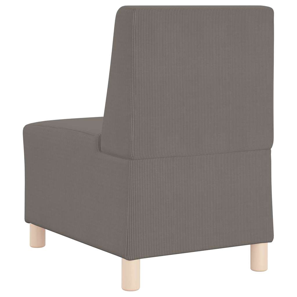 Unidad de Sofá Modular sin Brazos 2 pcs Gris Claro