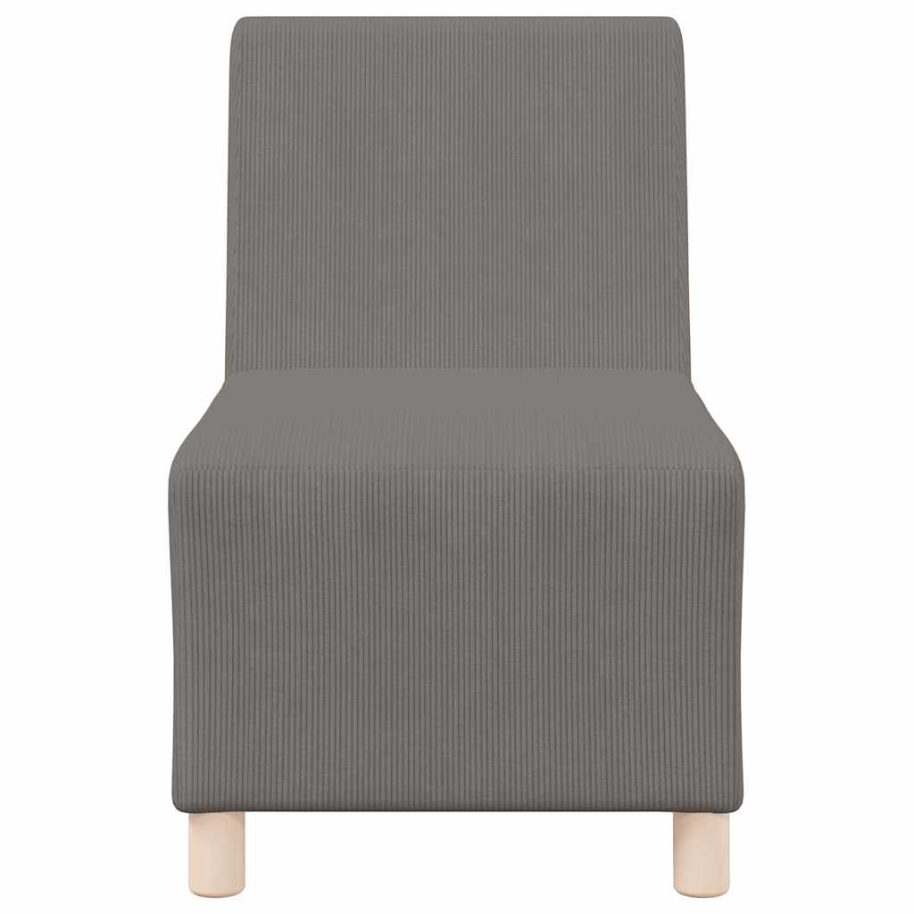 Unidad de Sofá Modular sin Brazos 2 pcs Gris Claro
