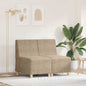 2-Piece Light Grey Modular Armless Sofa Unit