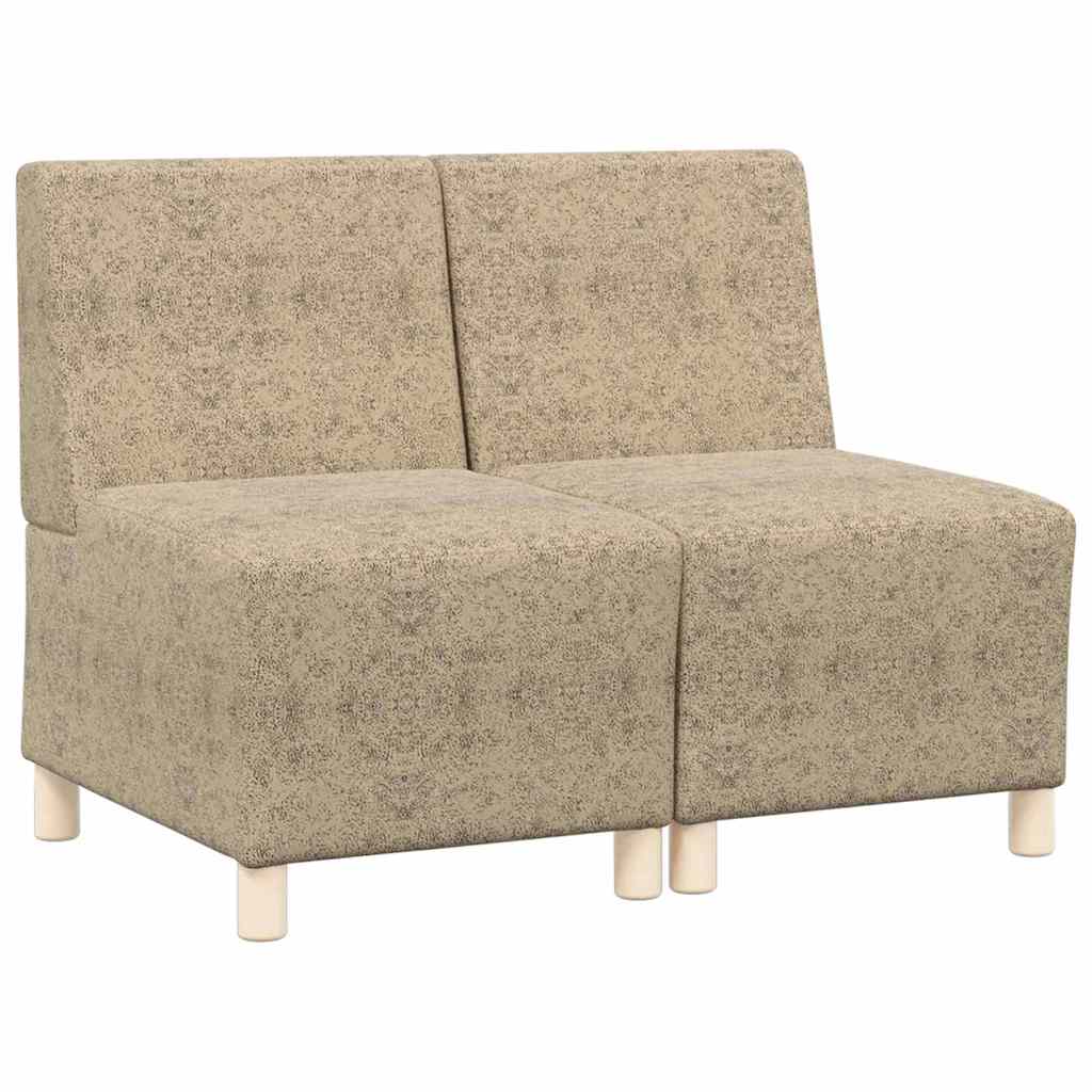 Unidad de Sofá Modular sin Brazos 2 pcs Gris Claro