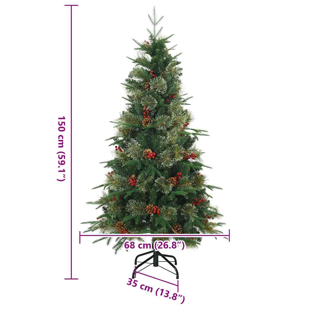 Árbol de Navidad artificial con ramas articuladas Verde 150 cm