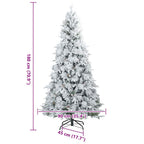 Árbol de Navidad artificial plegable cubierto de nieve 180 cm