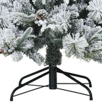 Árbol de Navidad artificial plegable cubierto de nieve 210 cm