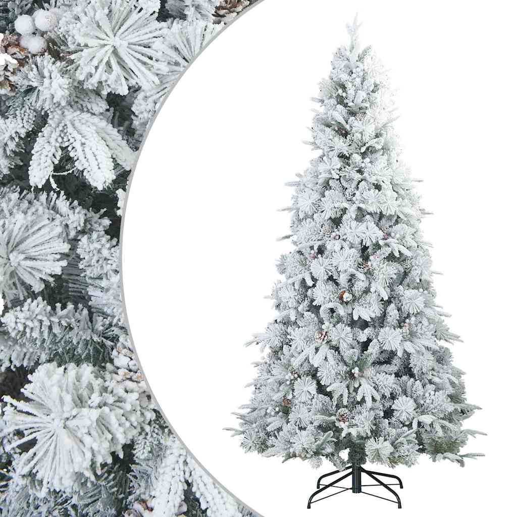 Árbol de Navidad artificial plegable cubierto de nieve 210 cm