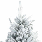 Árbol de Navidad artificial plegable cubierto de nieve 240 cm