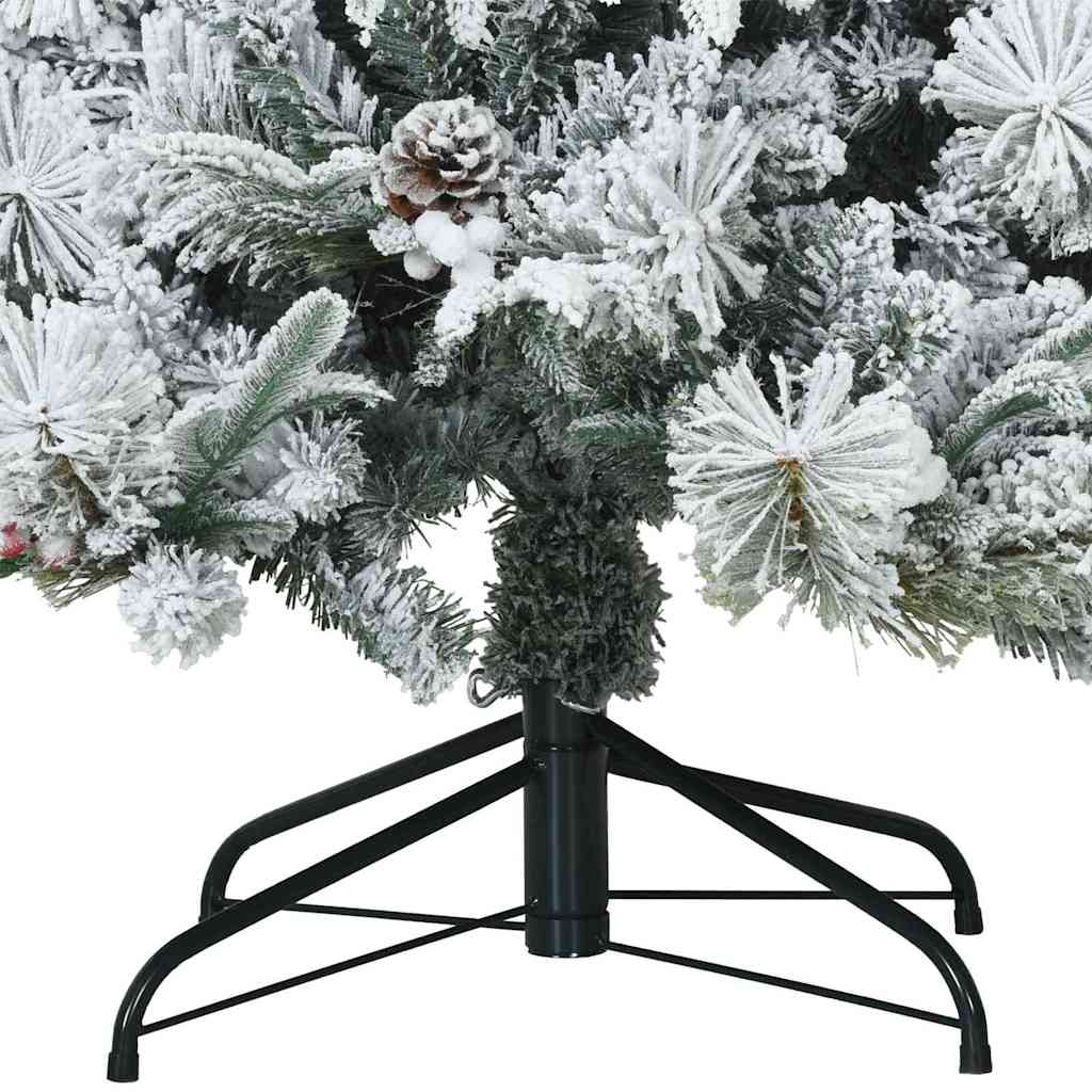 Árbol de Navidad artificial plegable cubierto de nieve 240 cm