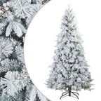 Árbol de Navidad artificial plegable cubierto de nieve 240 cm